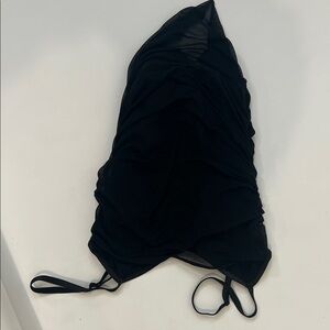 Elegant Black Ruched Bodysuit Zara